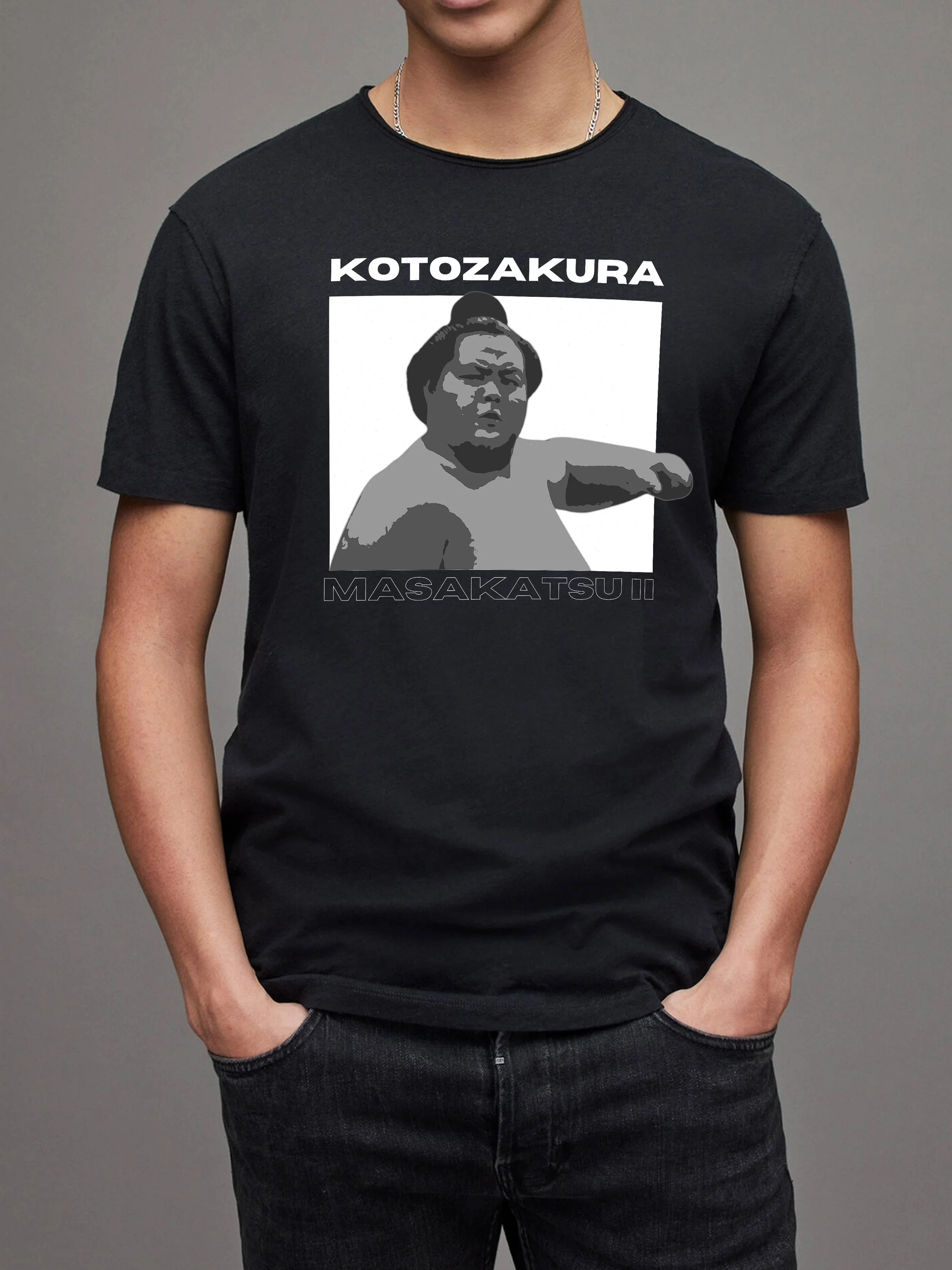 ka na ta sumoシャツ　ブラック Kotozakura Black Sumo T-Shirt — ALLGOODSUMO
